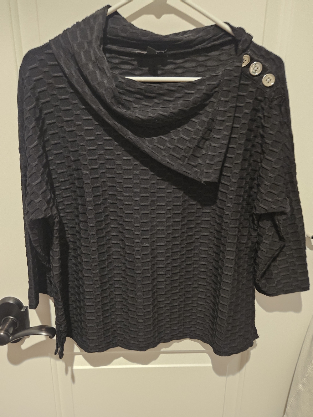 Cocomo Black Textured Knit Top
